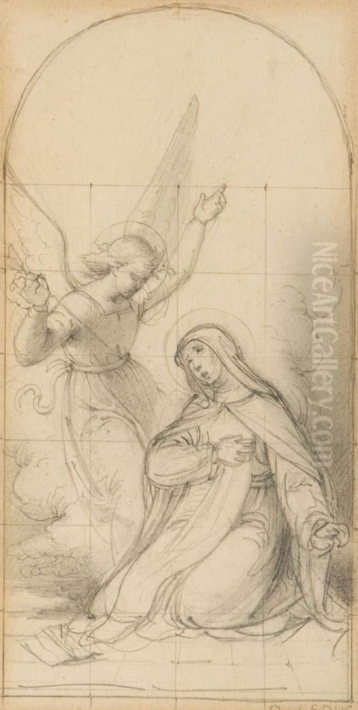L'extase De Ste. Therese. Oil Painting by Ozias Leduc