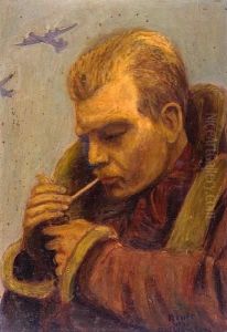 Bomber Pilot Having A Smoke