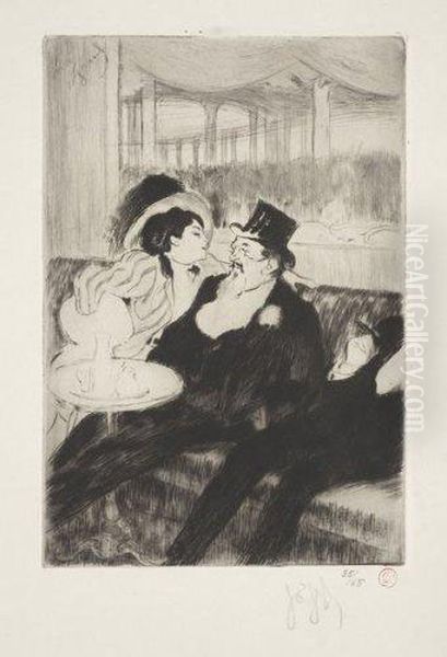 Les Bars Oil Painting by Louis Legrand