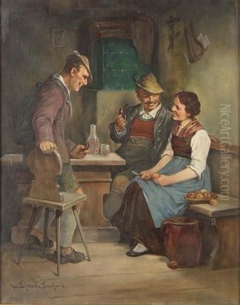Die Spotter Oil Painting by Wilhelm Lehmann-Leonhard