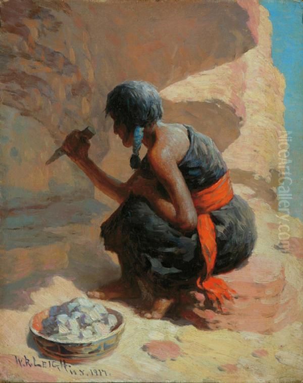 Getting Clay For Pottery Oil Painting by William Robinson Leigh