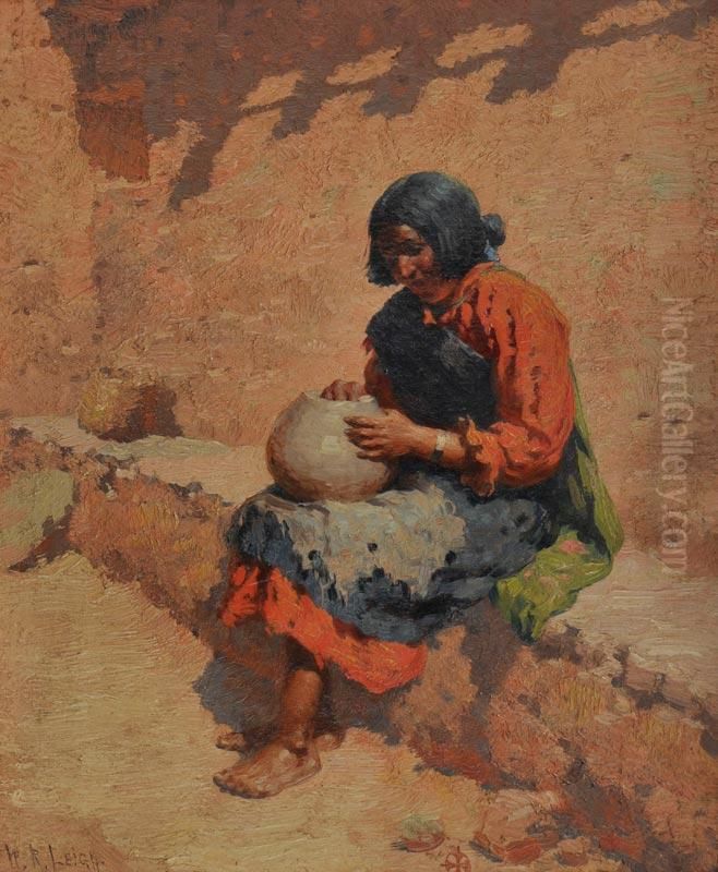 The Pottery Maker (zuni) Oil Painting by William Robinson Leigh