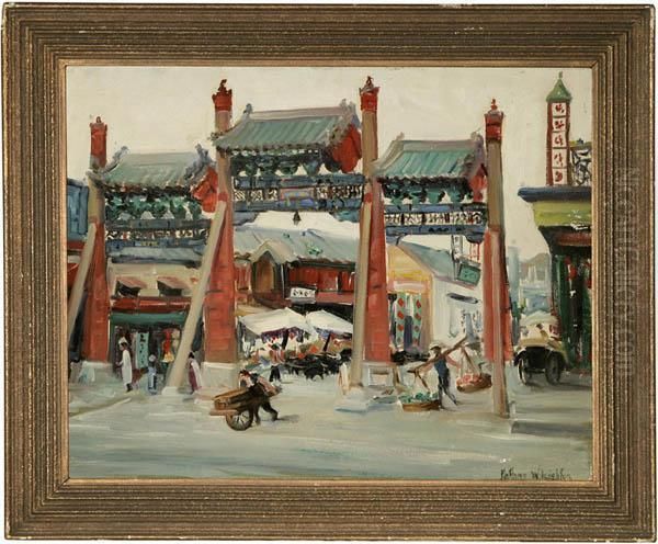 Chinese Royal Oil Painting by Kathryn Woodman Leighton