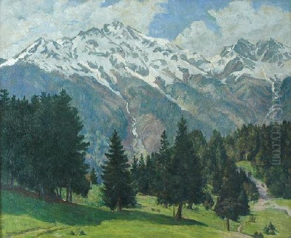 Pejzaz Z Okolic Innsbrucka Oil Painting by Louis Lejeune
