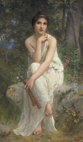 The Flute Player by Charles Amable Lenoir