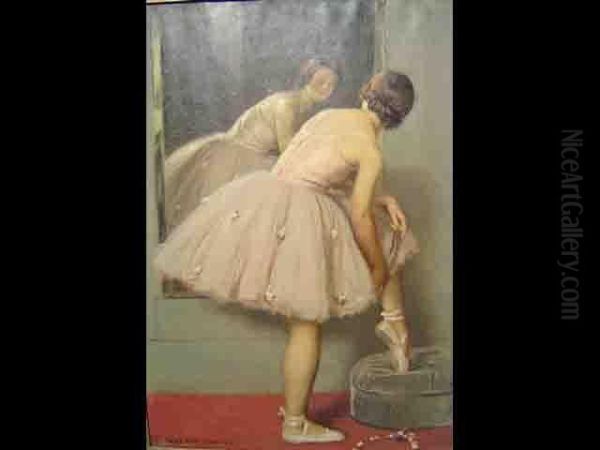 Ballerine Oil Painting by Auguste Leroux