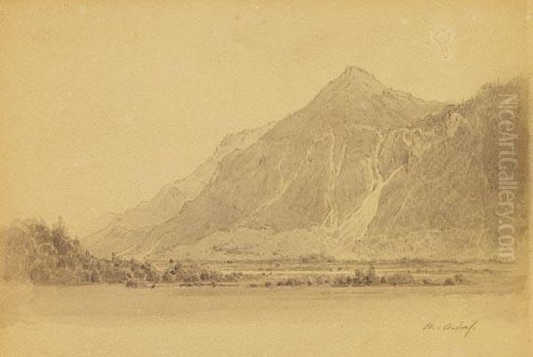 Blick Auf Oberaudorf Mit Dem Kranzhorn Oil Painting by Wilhelm Lichtenheld