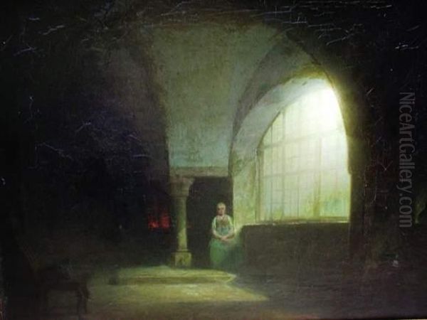 Femme A Sa Fenetre Oil Painting by Wilhelm Lichtenheld
