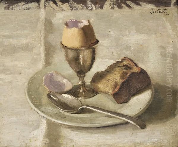 The Egg Oil Painting by Edward Barnard Lintott
