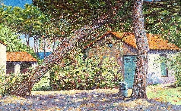 Villa, St Raphael Oil Painting by Algernon M. Livesey