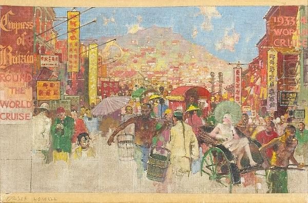 Empress Of Britain World Cruise Oil Painting by Orson Lovell