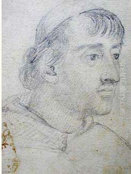 Portrait De Jules De Medicis Oil Painting by Jean Leonard Lugardon
