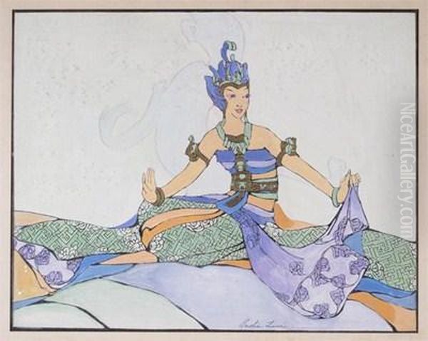 Seated Dancer Oil Painting by Bertha Boynton Lum