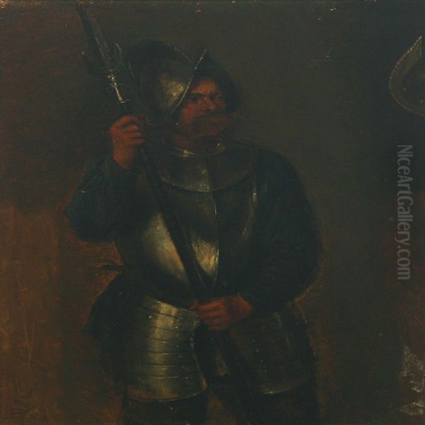 En Soldat Fra30-aars Krigen Oil Painting by Anker Lund