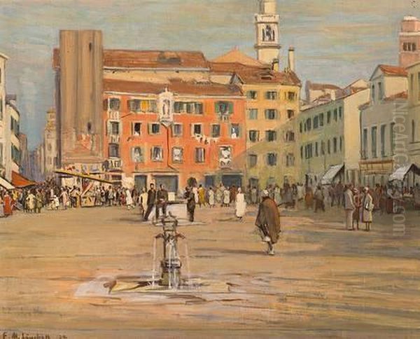Venedig Oil Painting by Franz Martin Lunstroth