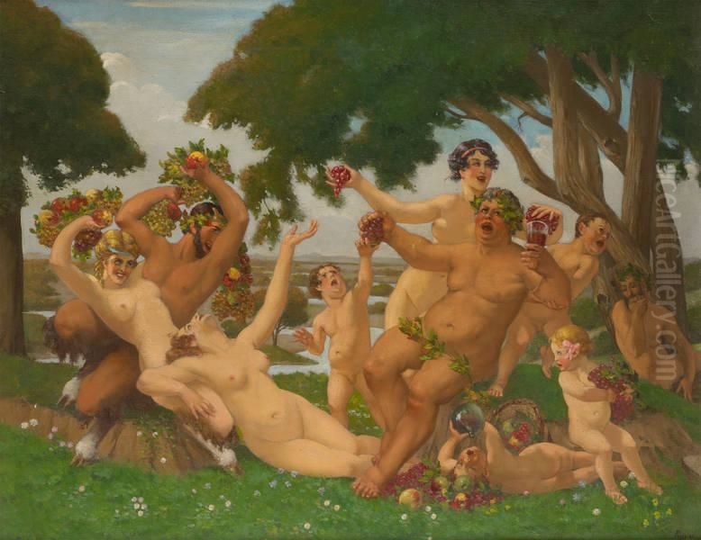 Bacchanale Oil Painting by Andre Pierre Lupiac