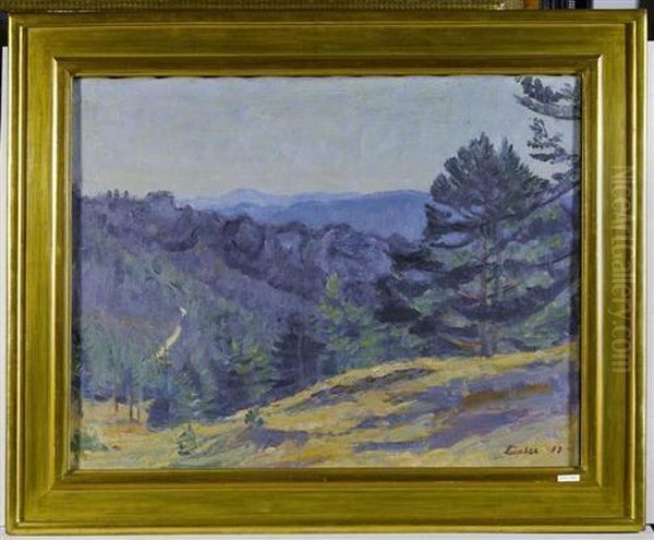 Davoser Landschaft. 1933. Oil Painting by Jean Jacques Luscher