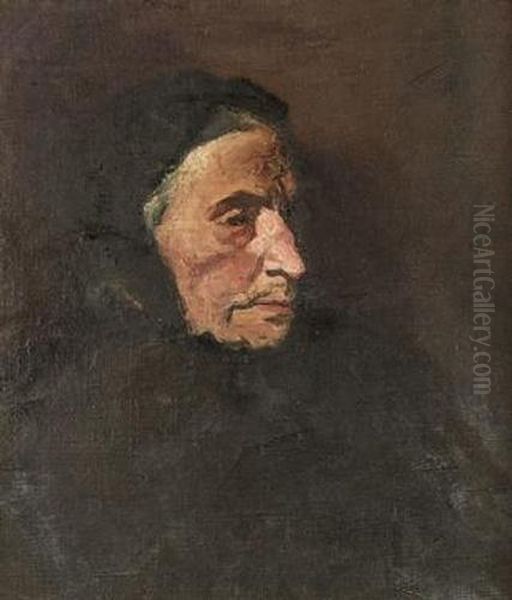 Portrat Von Gertrud Schaublin. Oil Painting by Jean Jacques Luscher