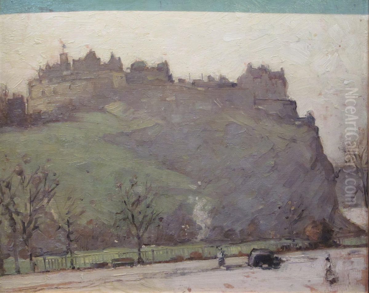 Study For 'edinburgh Castle' Oil Painting by Thomas Bonar Lyon