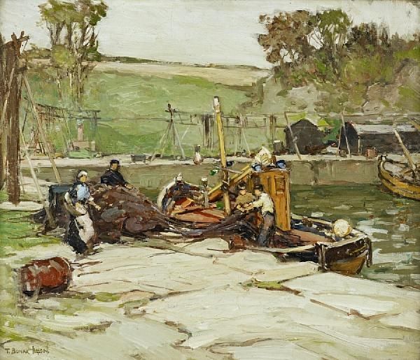On The Carrick Coast Oil Painting by Thomas Bonar Lyon