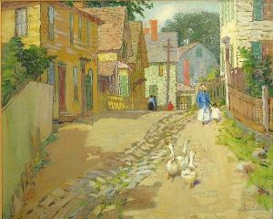 Ducks Walking Through Town