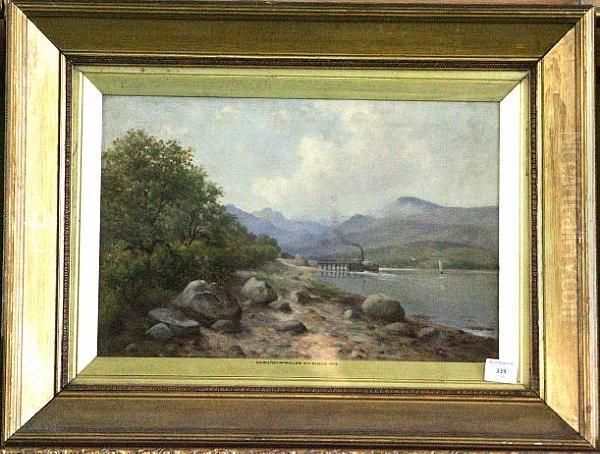 The Pier, Gairloch Oil Painting by Hamilton Macmillan