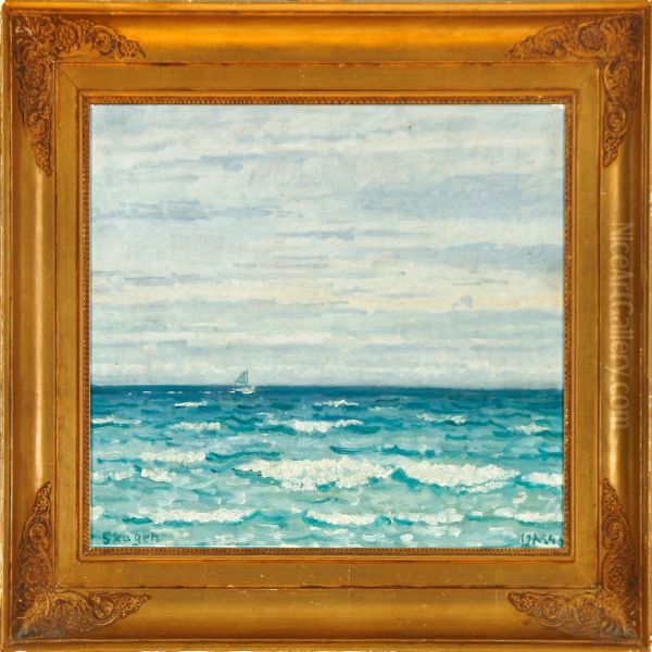 Coastal Scenery Fromskagen, Denmark Oil Painting by Viggo Svend Madsen