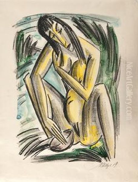 Dietoilette Oil Painting by Emil Maetzel