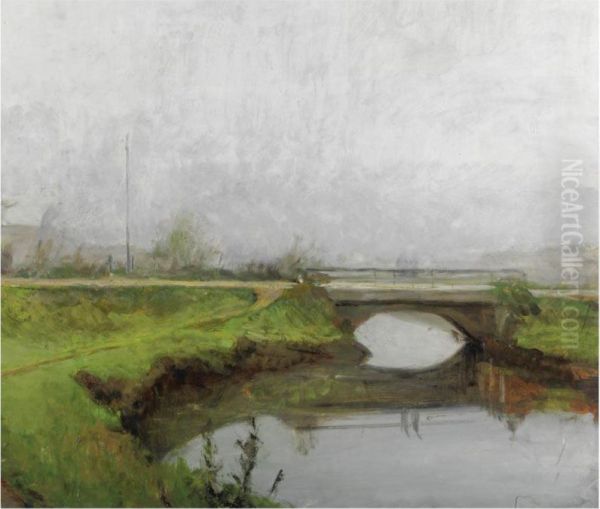 Ponte Al Lambro Oil Painting by Gianni Maimeri