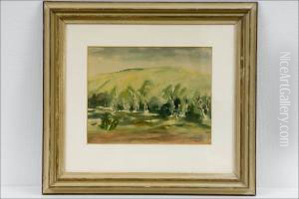 Maisema - Landskap. Oil Painting by Juho Makela