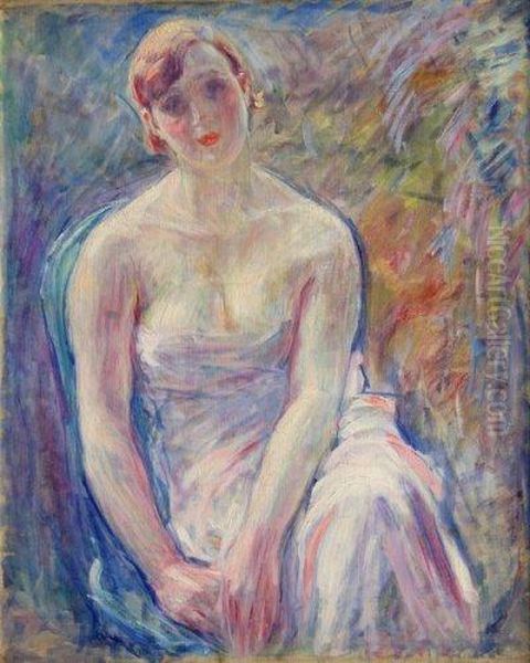 Portrait De Femme Oil Painting by William Malherbe