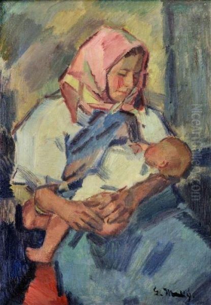 Mamickin Milacik Oil Painting by Gustav Mally