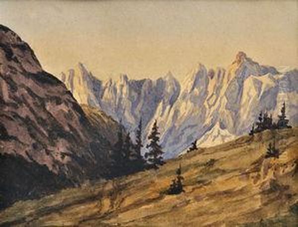 V Tatrach Oil Painting by Gustav Mally