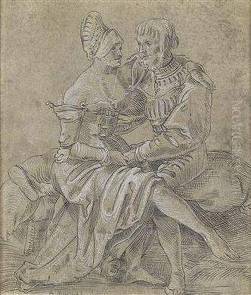 Two Lovers Oil Painting by Niklaus Manuel