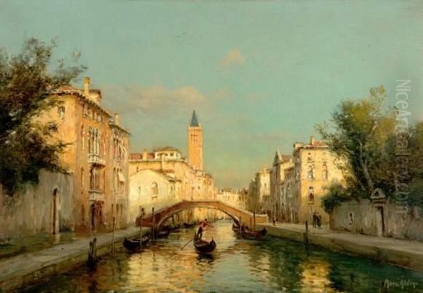 Venise, Canal Oil Painting by Marcaldine