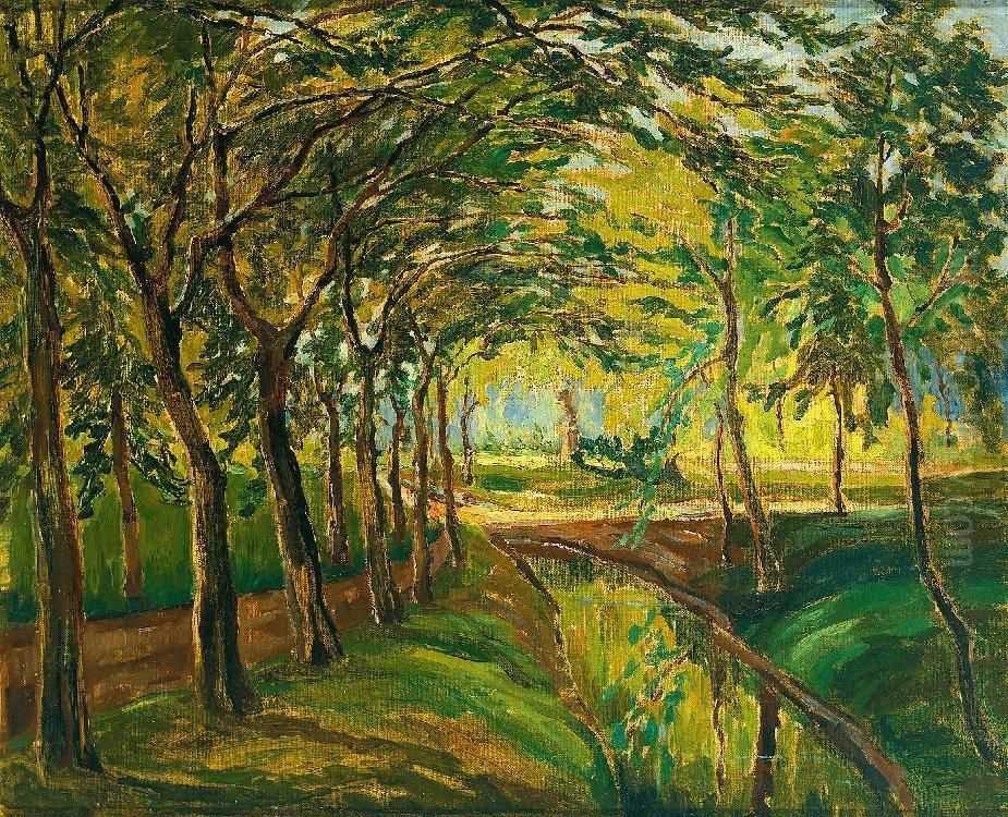 Parklandschaft. Oil Painting by Mieze Mardner-Klaas
