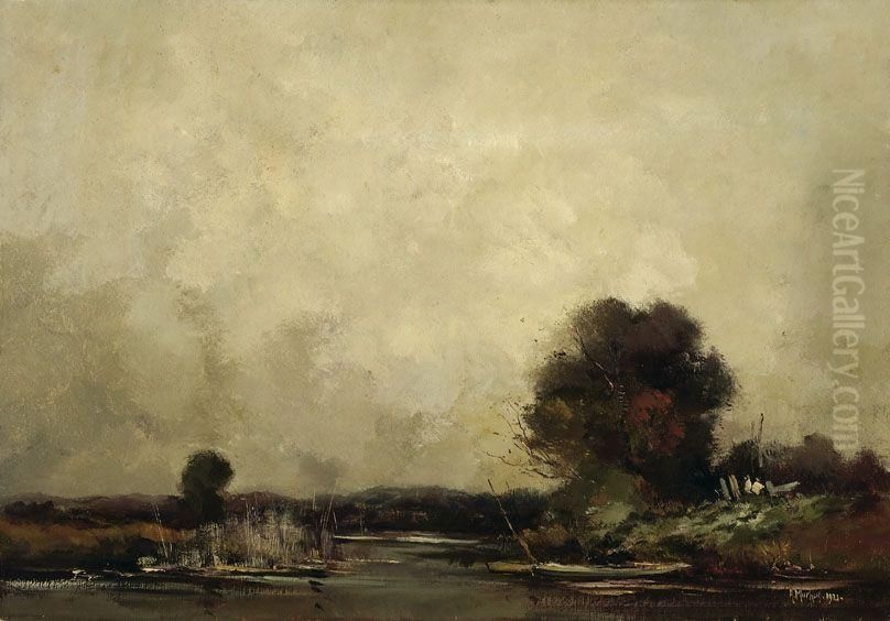 The Lakes By Comblain Oil Painting by Antoon Markus