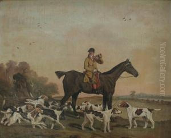 Thomas Oldacre And The Berkeley Hounds Oil Painting by Benjamin Marshall