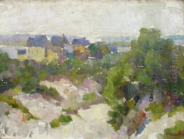 Broad Street; Barnegat Bay (2) Oil Painting by Paul Jean Martel
