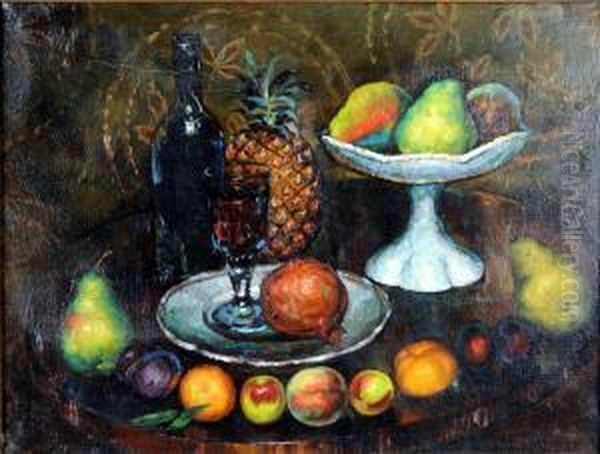 Nature Morte Aux Fruits Oil Painting by Ilya Ivanovich Mashkov