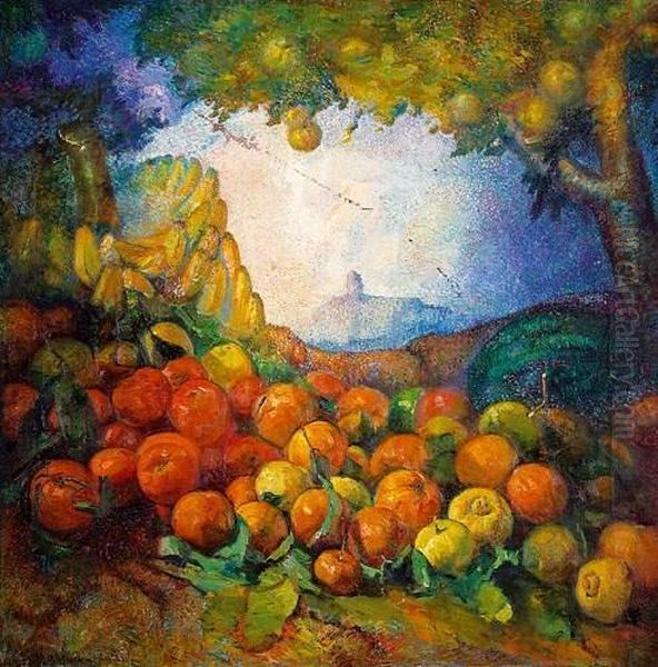 Le Doigt De Dieu ; Grand Canari Oil Painting by Nicolas Massieu Y Matos