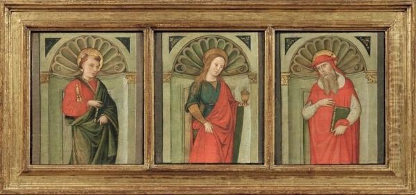 Santo Stefano, Maria Maddalena, San Girolamo Oil Painting by Master Of Marradi