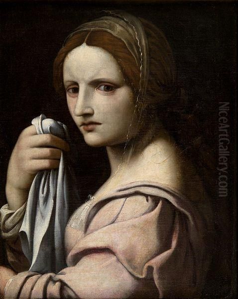 Marie Madeleine Pleurant Oil Painting by Master Of The Visconti Tarot