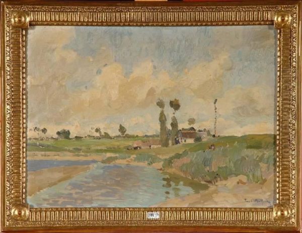 Paysage A La Cote Belge Oil Painting by Paul Mathieu