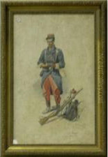 (fin Xixe - Debut Xxe) Oil Painting by August Andreas Mayer