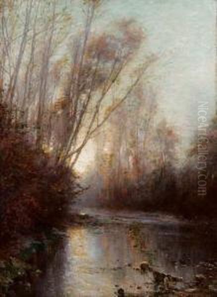 Lungo Il Fiume Oil Painting by Emo Mazzetti