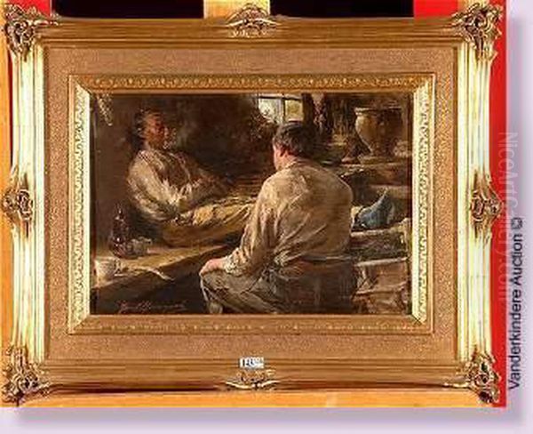 Le Repos Dans Latelier Oil Painting by Jan Meervoort
