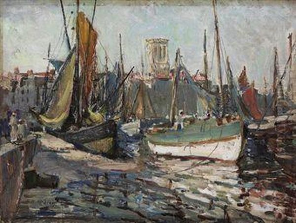 High Tide, La Rochelle Oil Painting by Dora Meeson