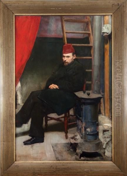 Portret Laszczki Oil Painting by Jozef Mehoffer