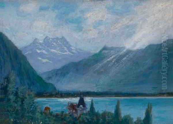 Ansicht Vom Millstatter See Oil Painting by Prinz Abdul Meijid